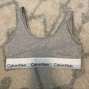 NWOT Calvin Klein Modern Cotton Bralette - Grey